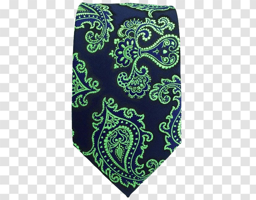 Paisley Necktie Green Einstecktuch Silk - Purple - Blue Transparent PNG