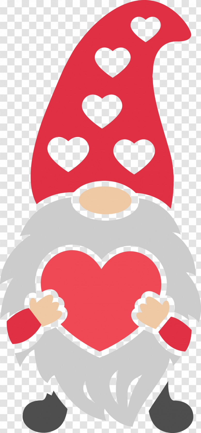 Gnome Loving Red Heart Transparent PNG