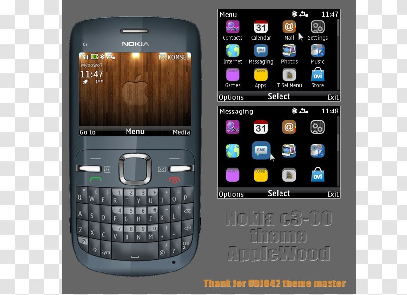 Feature Phone Smartphone Nokia C3-00 Handheld Devices - Film - Mobile Theme Transparent PNG