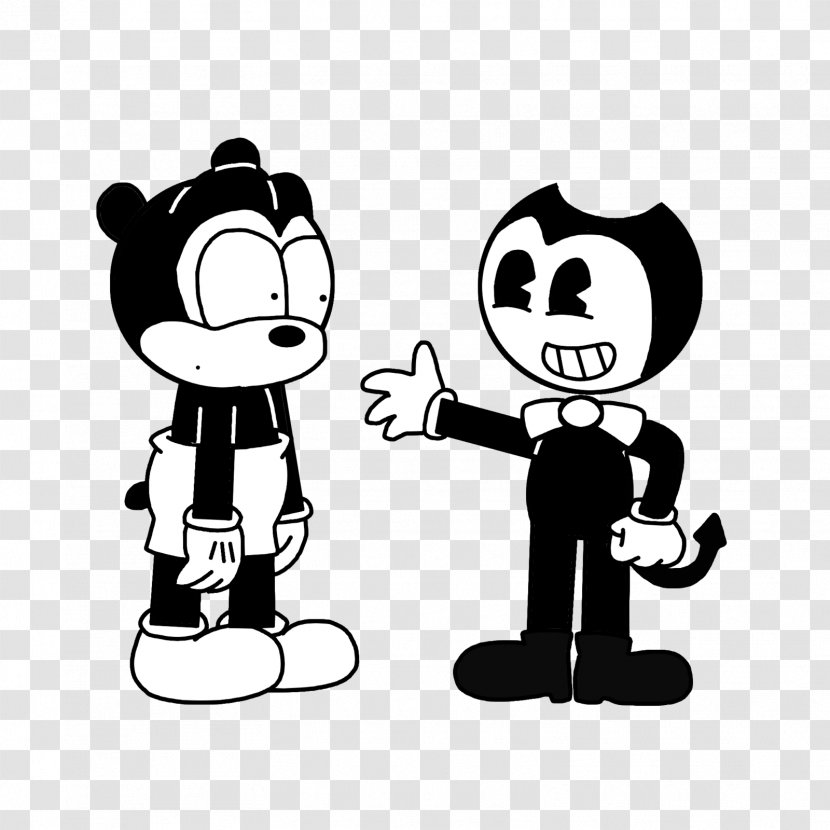 Bendy And The Ink Machine Toby Pup Cubby Bear Cartoon - Monochrome - Betty Boop Transparent PNG