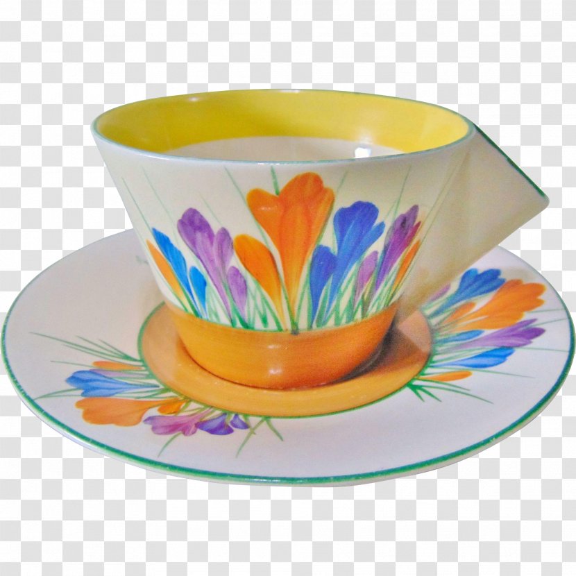 Tableware Saucer Teacup Coffee Cup - Crocus Transparent PNG