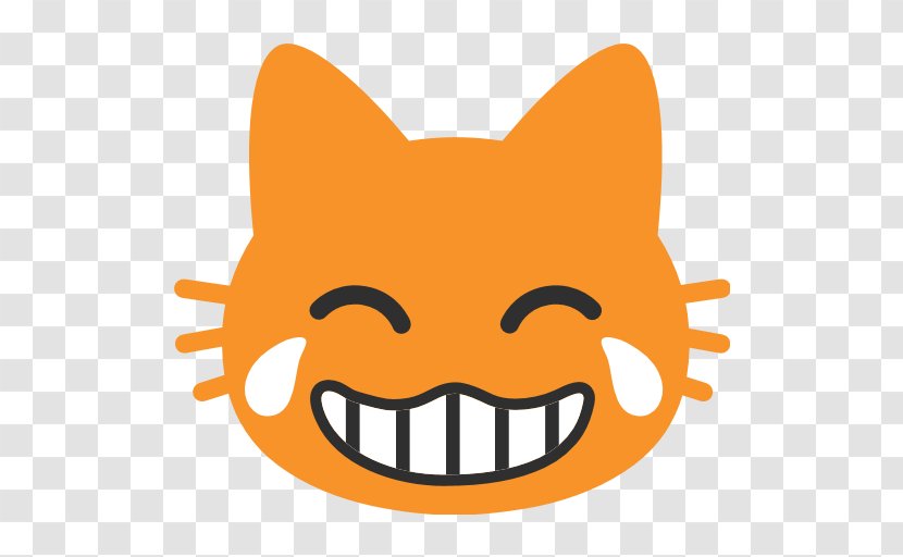 Face With Tears Of Joy Emoji Cat Smile Laughter - Like Mammal Transparent PNG