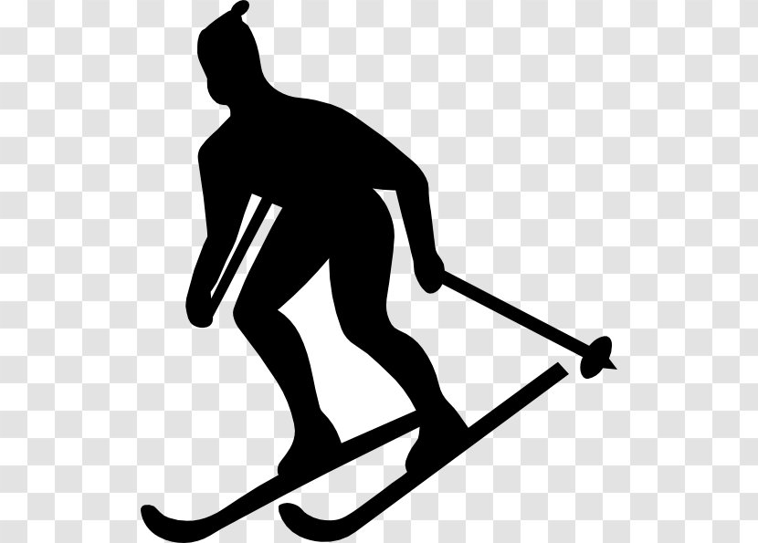 Winter Olympic Games Clip Art - Black - Cartoon Skiers Transparent PNG
