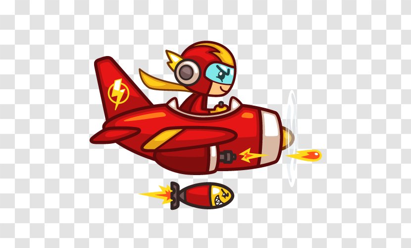 Thunder Plane Airplane Red Game Pixel Sprite - 2d Computer Graphics Transparent PNG