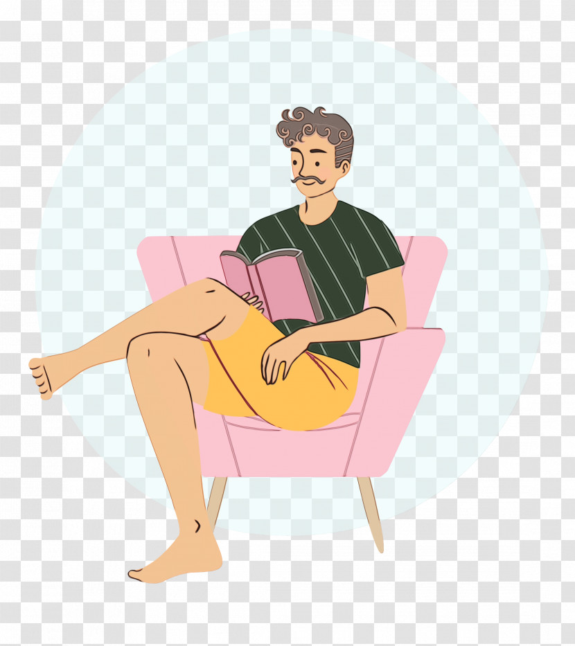 Cartoon Sitting Chair Meter Behavior Transparent PNG