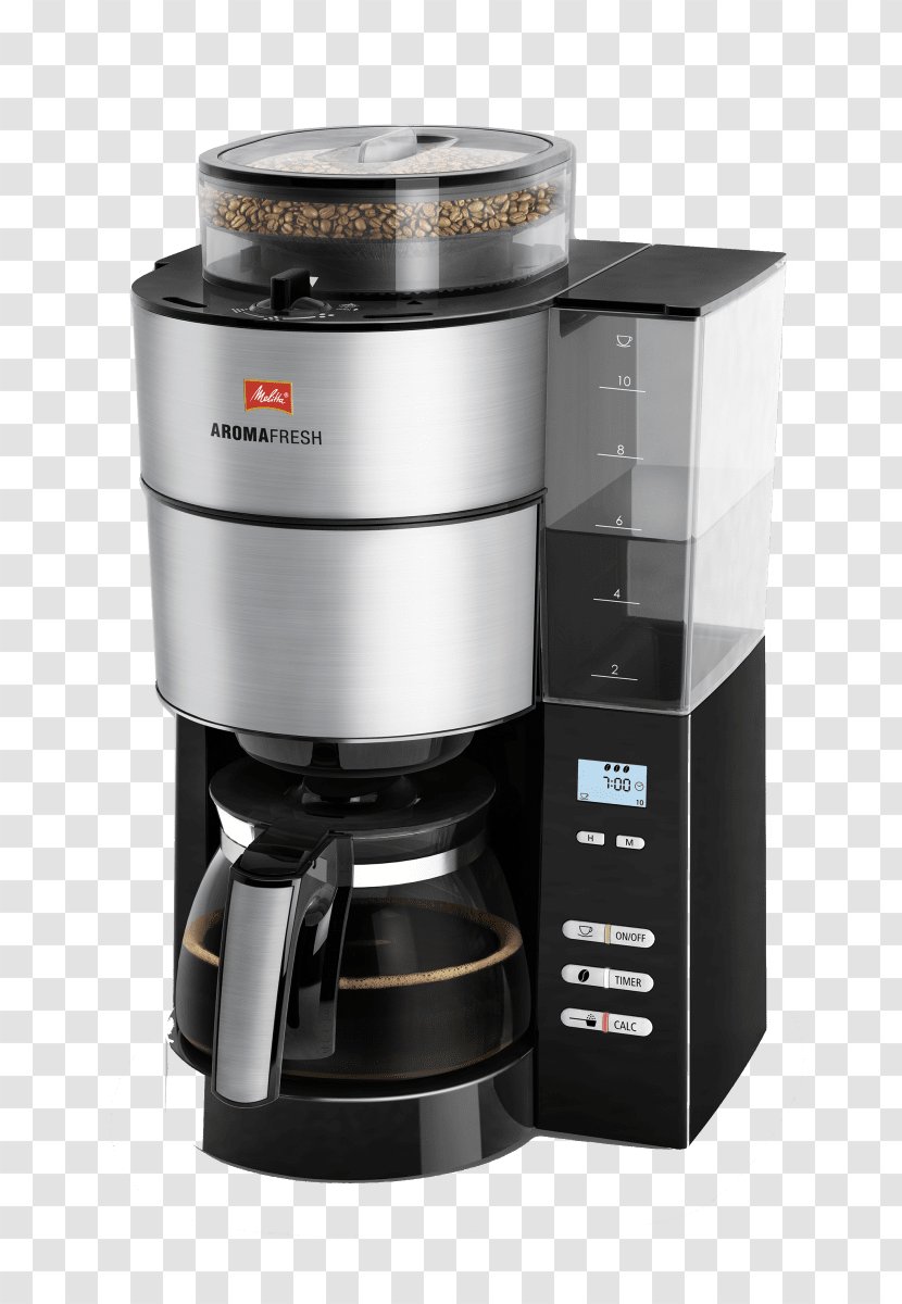 Melitta Coffee Maker Aroma Fresh Steel Coffeemaker Cafeteira Brewed - Bean Grinder Amazon Transparent PNG