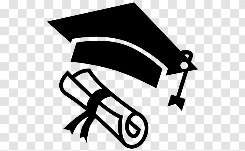 Graduation Ceremony Square Academic Cap Bonnet Diploma Clip Art - Black Transparent PNG