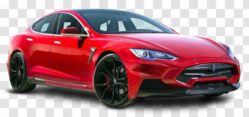 2015 Tesla Model S 2018 Motors Car 3 - Rim - Red Transparent PNG