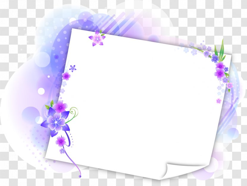 Flower Paper - Picture Frame Transparent PNG