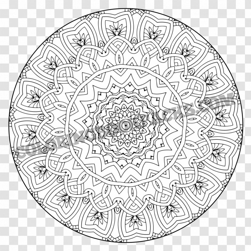 Mandala Coloring Book Black & White - Line Art - M Sanskrit ArtMandala Transparent PNG