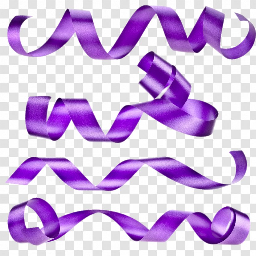 Ribbon Purple Silk Color - Text Transparent PNG
