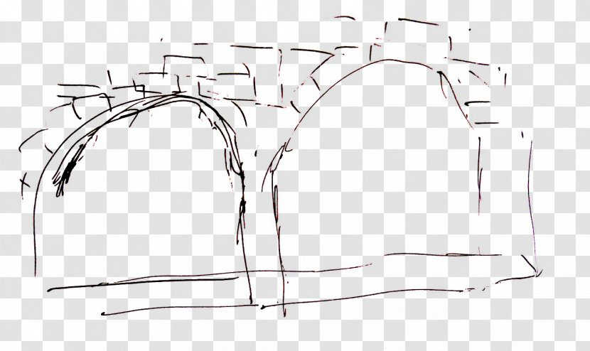 Car White Line Art Sketch - Area Transparent PNG