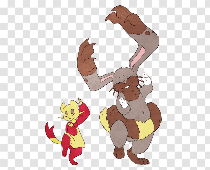 Finger Character Clip Art - Cartoon - Buneary And Lopunny Transparent PNG