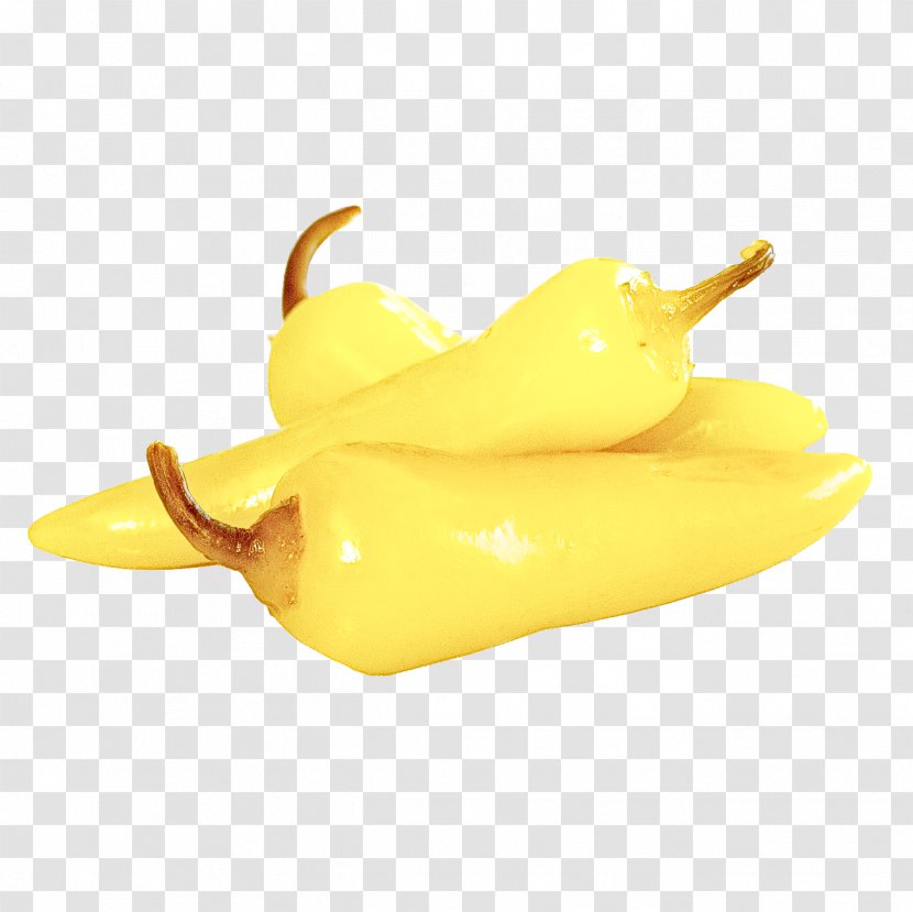 Yellow Food Banana Plant Family - Pepper Transparent PNG