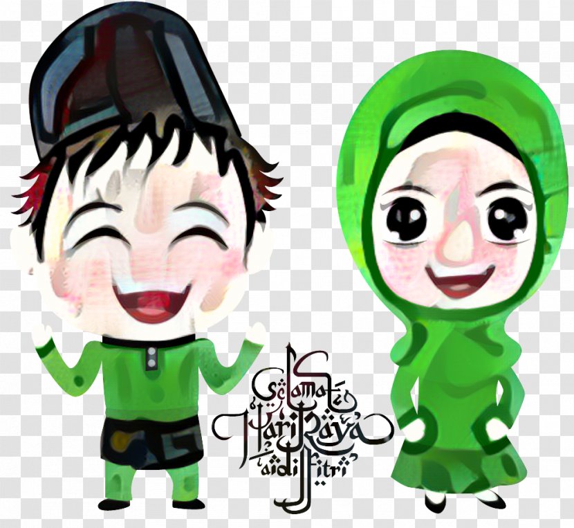 Clip Art Cartoon Eid Al-Fitr Image - Gesture - Alfitr Transparent PNG
