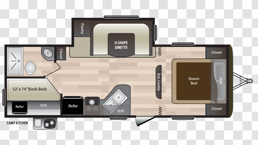 Campervans Caravan Keystone RV Co Trailer - Floor Plan - Car Transparent PNG