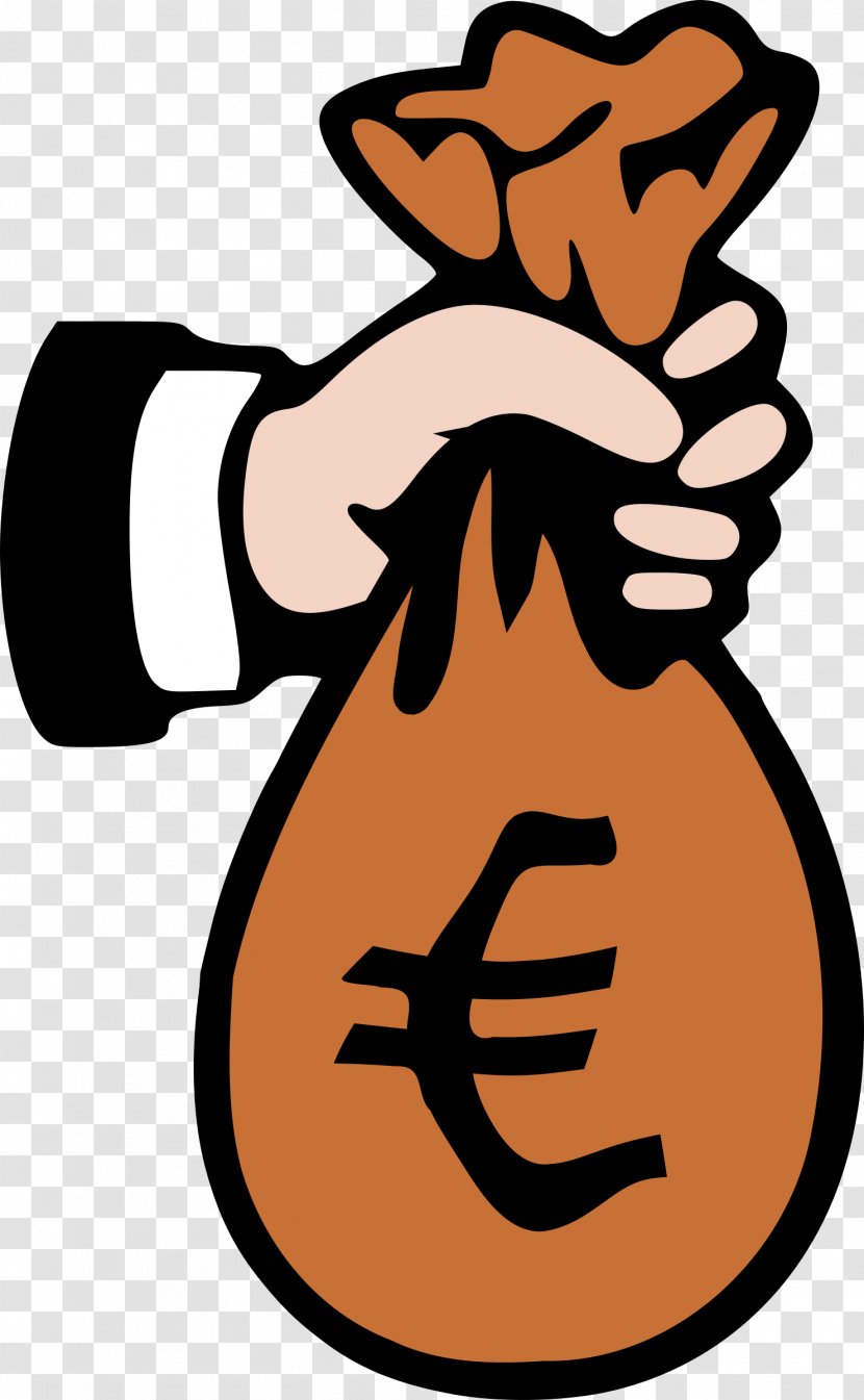 Money Bag Clip Art - Royaltyfree - Euro Transparent PNG