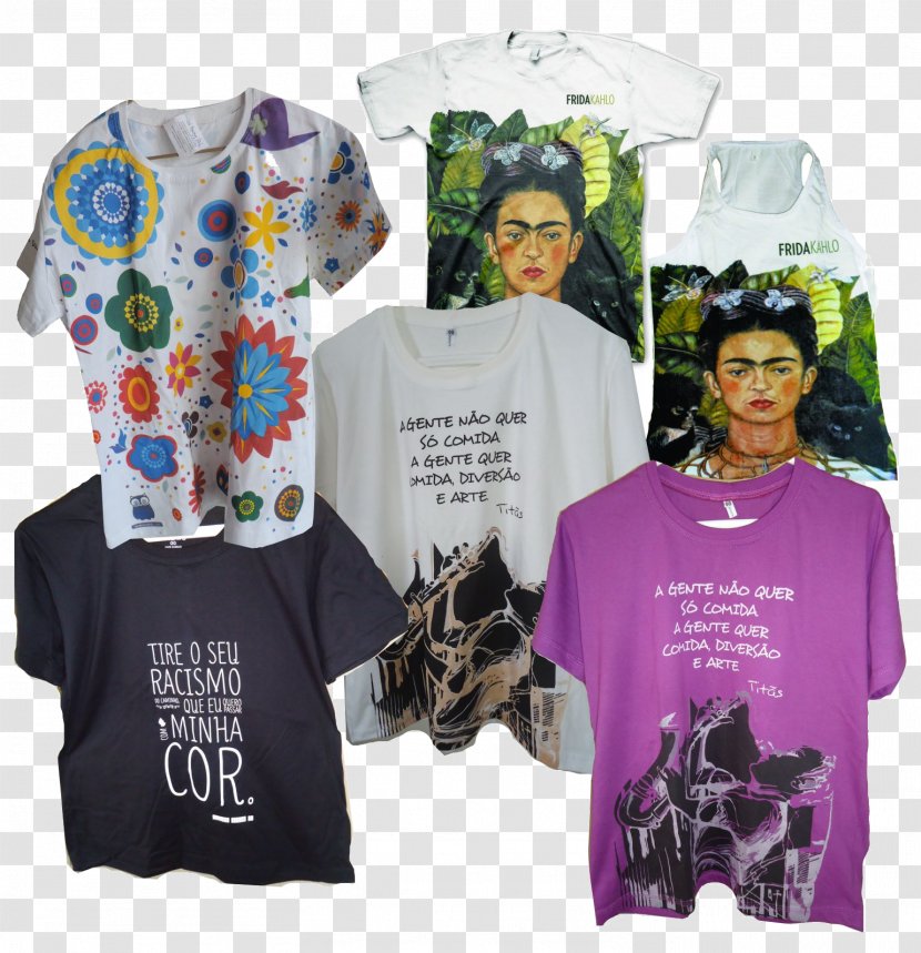T-shirt Frida Kahlo's Garden: Accompanies The Exhibition Kahlo: Art, Garden, Life At New York Botanical [May 16 - Top - November 1, 2015] Sleeve Self-portraitDavi Transparent PNG
