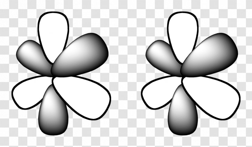Atomic Orbital Molecular Theory Delta Bond Phi - Flower - Black And White Transparent PNG