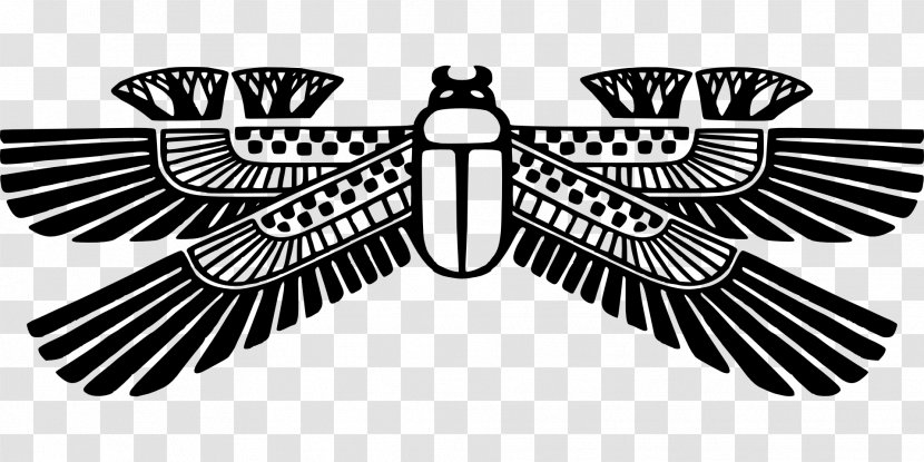 Ancient Egypt Scarab Winged Sun Clip Art - Emblem Transparent PNG