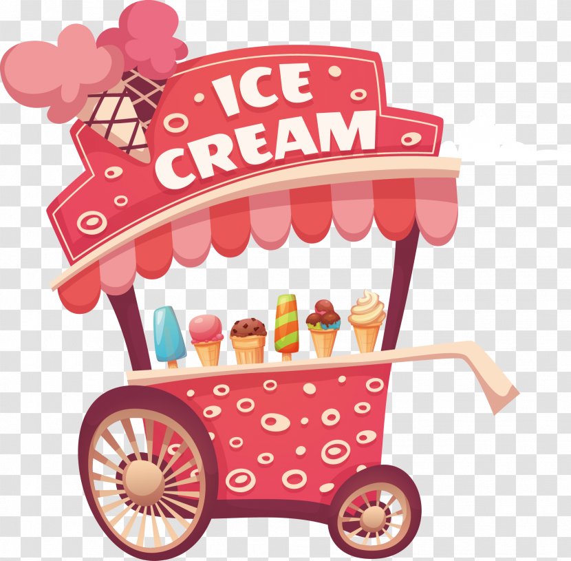 Ice Cream Cart Clip Art - Toy - Vector Transparent PNG