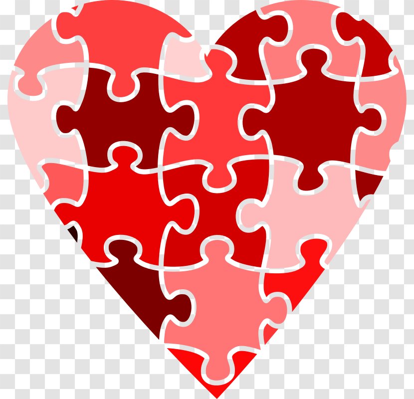 Jigsaw Puzzles Ceramic Azulejo Tile Clip Art - Flower - Heart Puzzle Transparent PNG