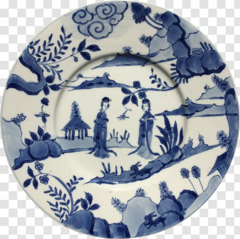 Blue And White Pottery Chinese Ceramics Plate Export Porcelain Transparent PNG