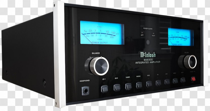 Audio Power Amplifier Stereophonic Sound Radio Receiver McIntosh Laboratory - Electronic Instrument - Mcintosh Transparent PNG