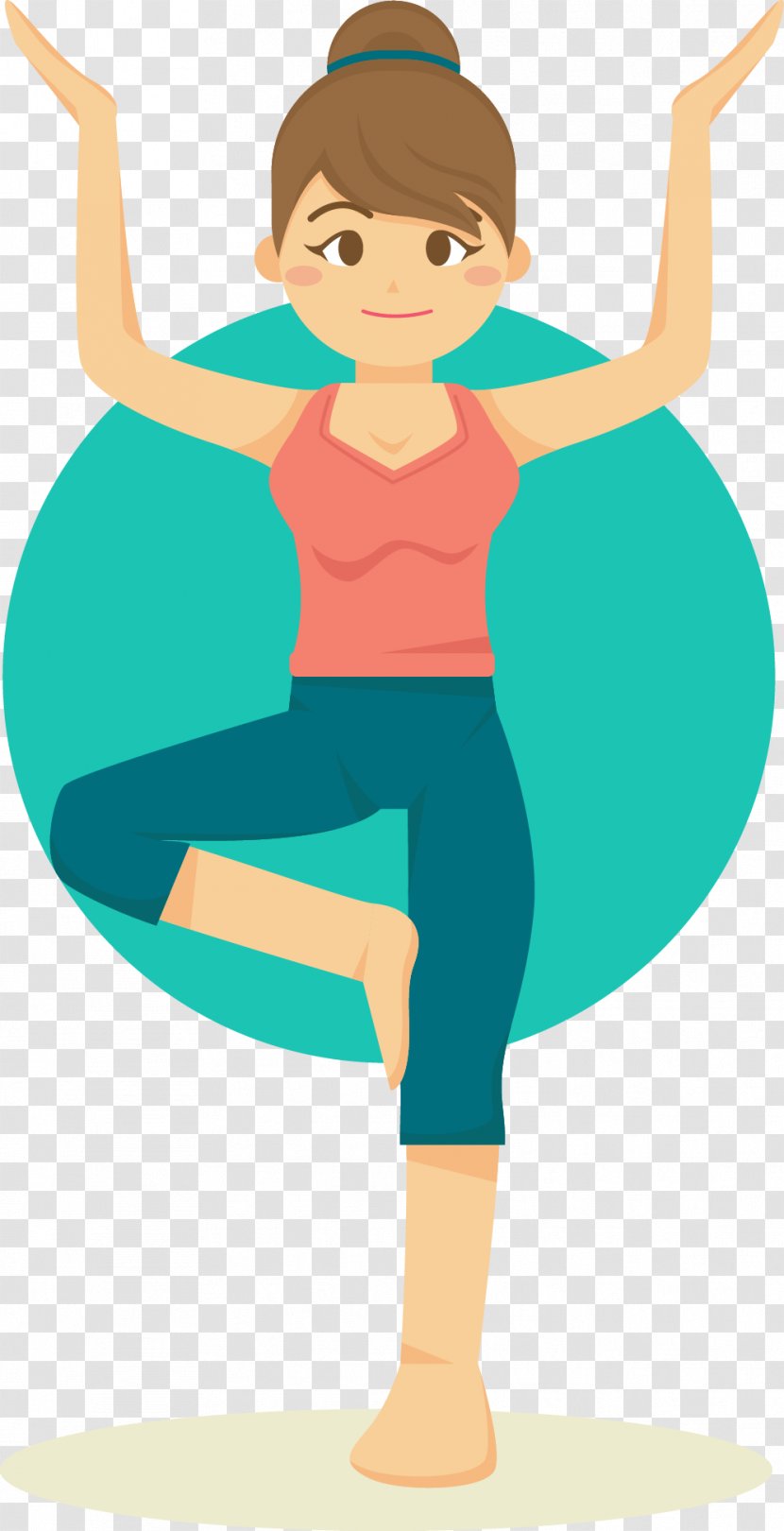 Hatha Yoga Weight Loss Physical Exercise Hot - Cartoon - Practicing Teacher Teaching Transparent PNG