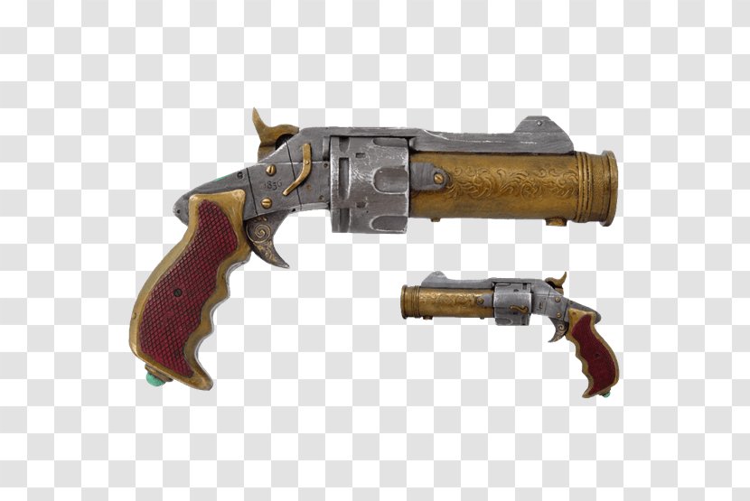Firearm Steampunk Pistol Gun Revolver - H G Wells - Weapon Transparent PNG