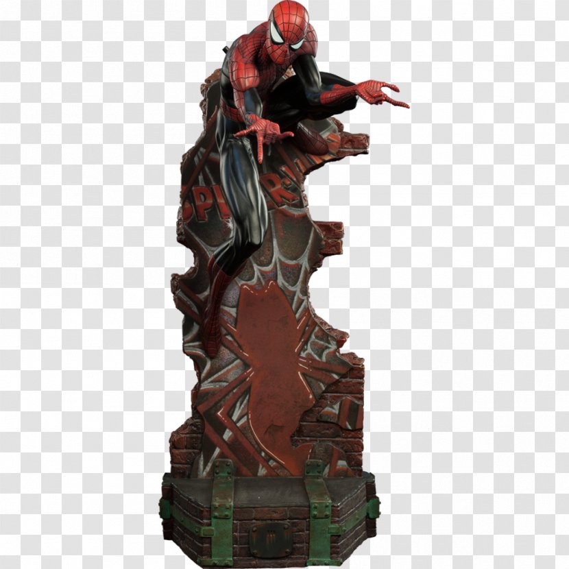 Spider-Man Sculpture Figurine Statue Sideshow Collectibles - Marvel Comics Transparent PNG