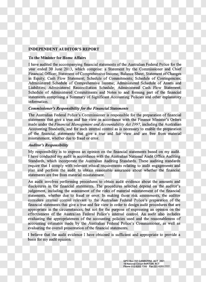 Auditor's Report Financial Audit Statement - Engagement Letter - Business Transparent PNG