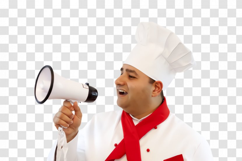 Megaphone Cook Chef Chef's Uniform Chief - Audio Equipment Transparent PNG