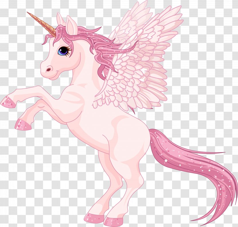 Unicorn Royalty-free Pegasus Clip Art - Watercolor - Cartoon Pink Transparent PNG