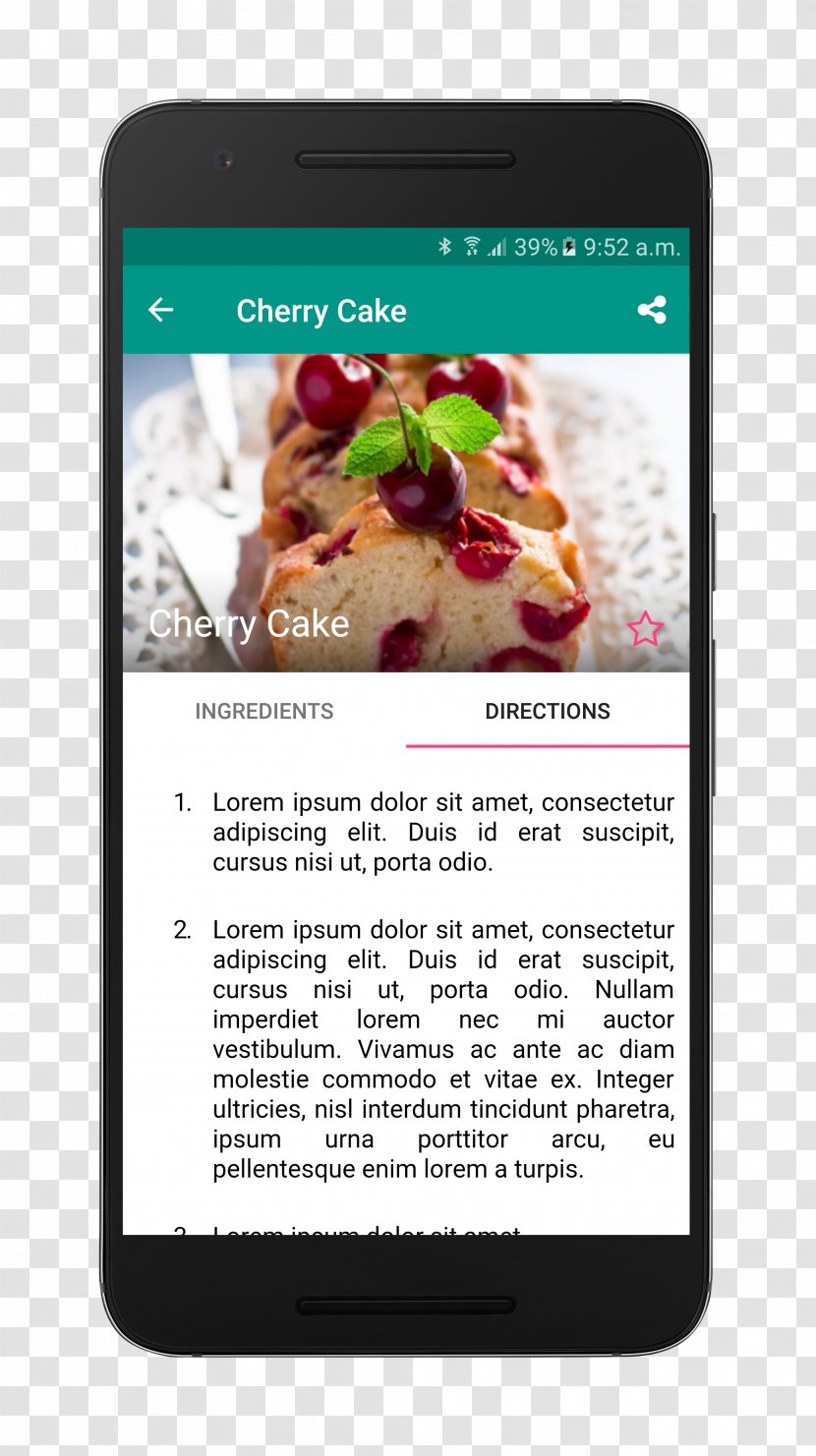 Smartphone Recipe Mobile App Product - Phone - Menu Recipes Transparent PNG