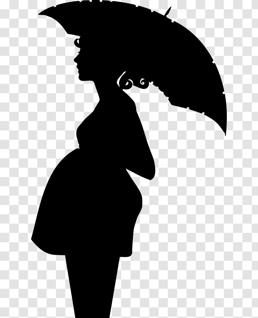 Pregnancy Cartoon - Blackandwhite Transparent PNG