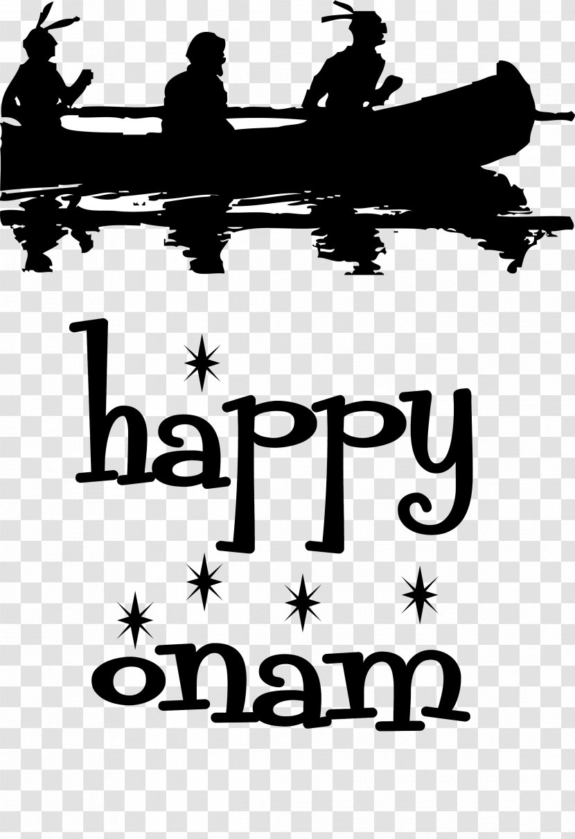 Happy Onam Text Boat Canoe. - United States Of America - Logo Transparent PNG