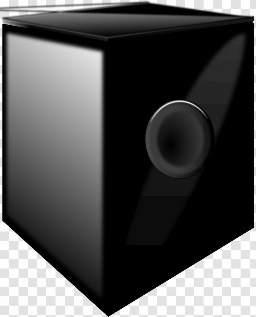 Subwoofer Loudspeaker Microphone Clip Art - Black Transparent PNG