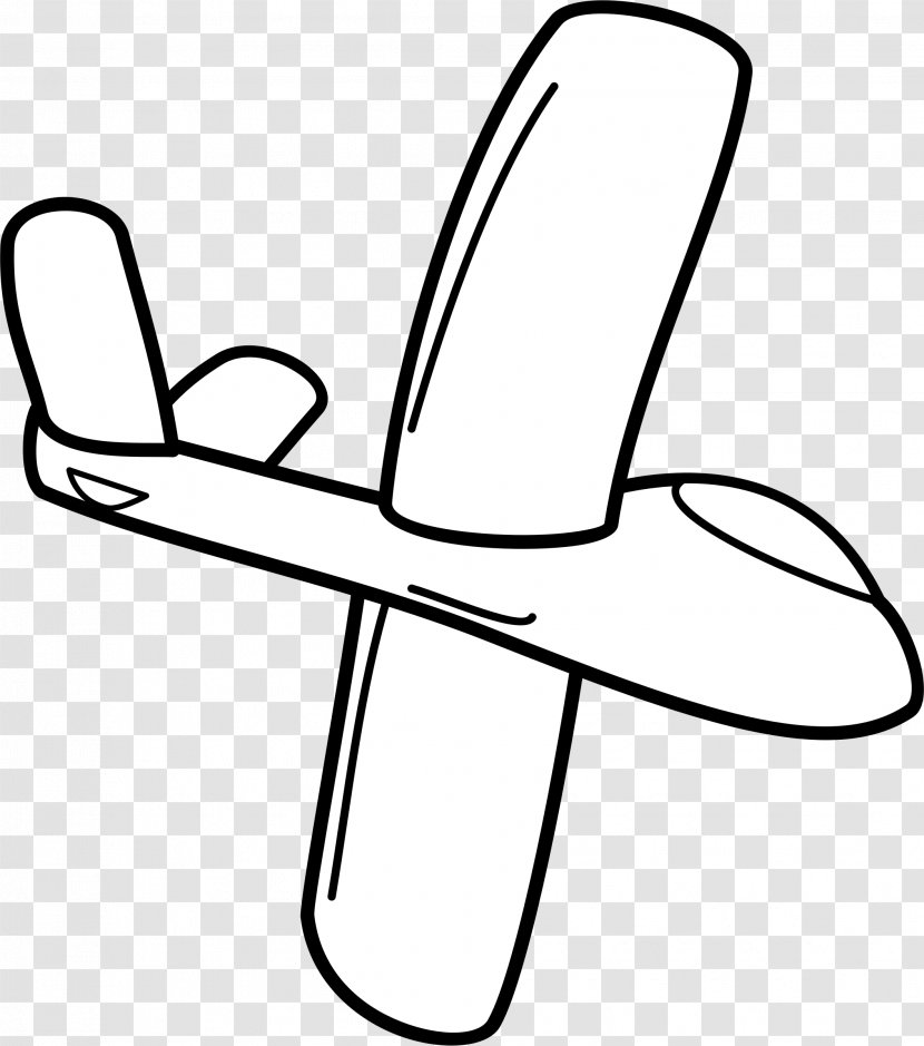 Glider Clip Art Hang Gliding Vector Graphics - Coloring Book - Cartoon Airplane Drawing Transparent PNG