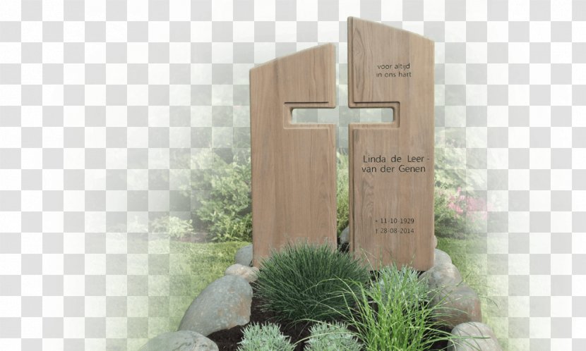Headstone Grabmal Cemetery Christian Cross Wood - Name Transparent PNG