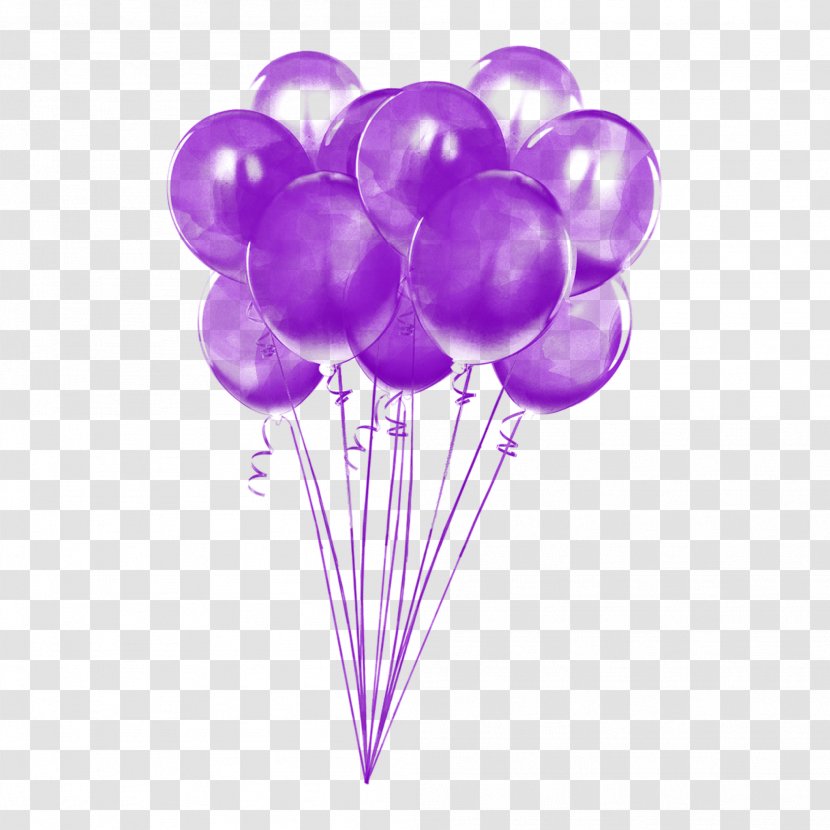 Balloon Birthday Image Photography - Clipart Purple Balloons Transparent PNG