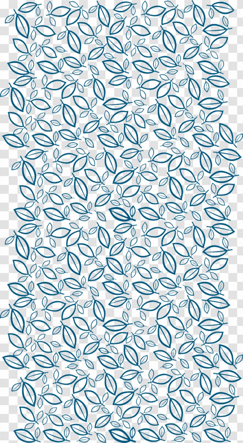 Blue Leaf Pattern - Motif - Shading Picture Material Transparent PNG