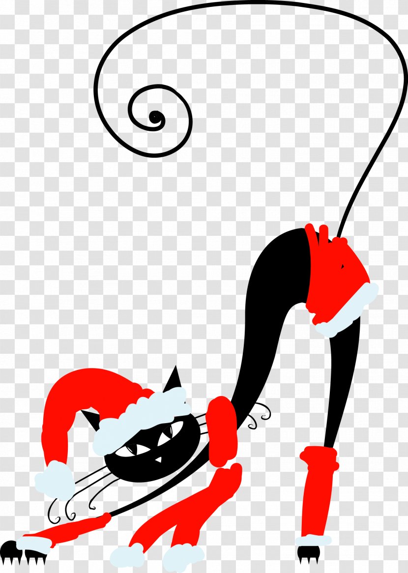 Black Cat Kitten Clip Art - Cartoon Transparent PNG
