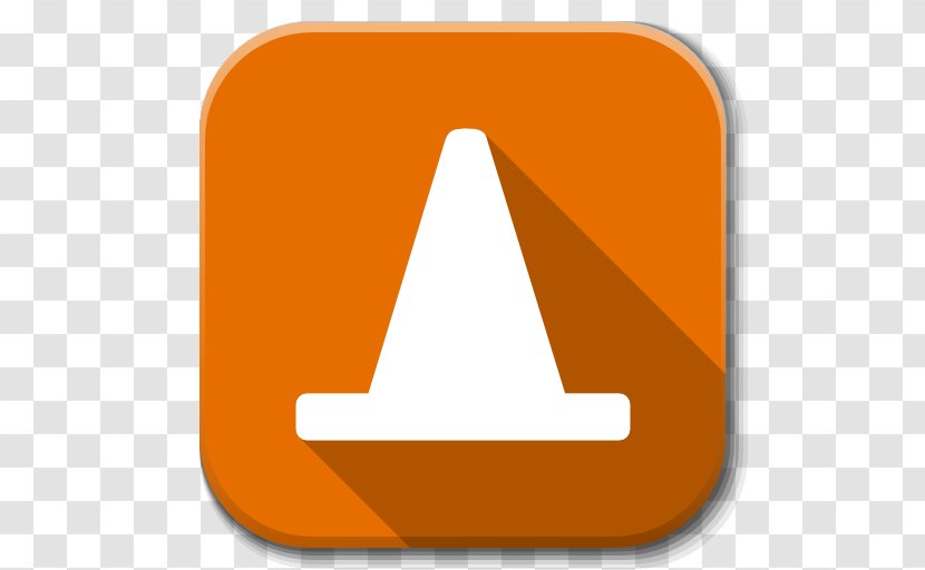 Triangle Text Symbol Orange - Apps Vlc B Transparent PNG