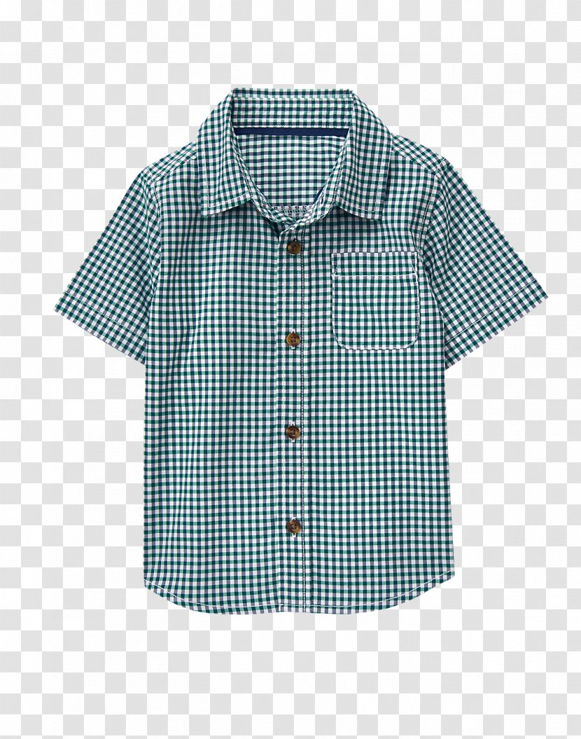 T-shirt Blouse Dress Shirt Collar Sleeve - Cartoon - Gingham Transparent PNG