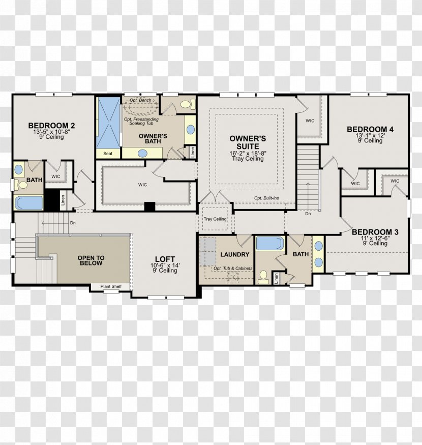 Floor Plan Fishers CalAtlantic Homes At The Woods Vermillion House Bathroom - Ceiling - Real Estate Transparent PNG