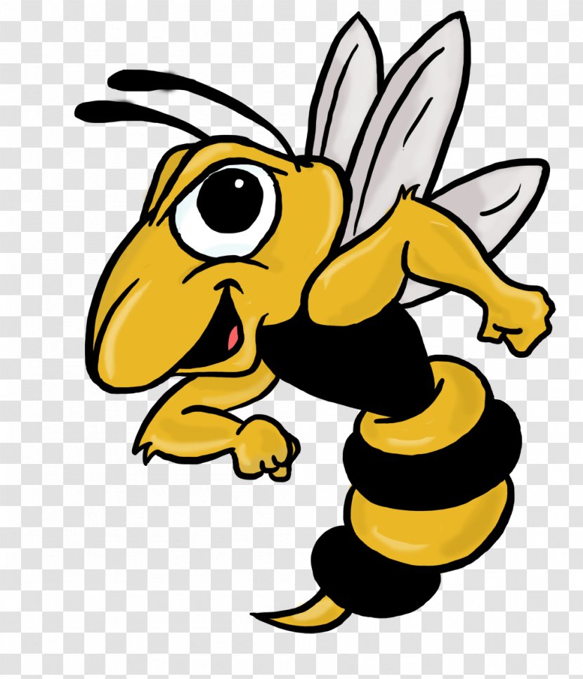 Bee Cartoon - Georgia Tech Yellow Jackets Mens Basketball - Animation Insect Transparent PNG
