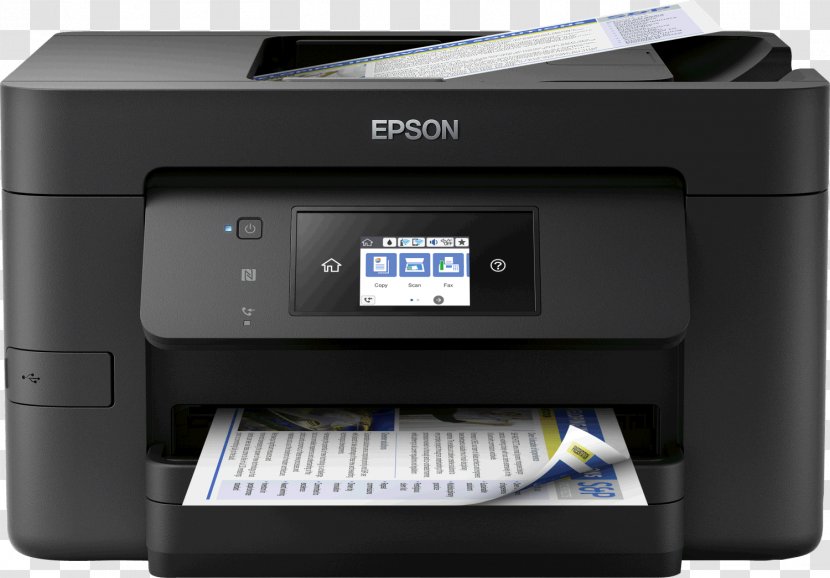 Inkjet Printing Epson WorkForce Pro WF-3720 Multi-function Printer Laser - Workforce Wf3720 Transparent PNG