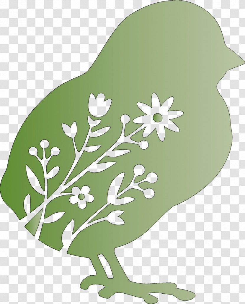 Floral Chick Easter Day Transparent PNG