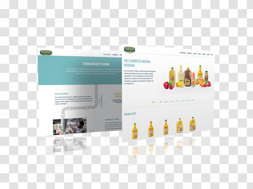 Brand Marketing Arcadia Beverage Company - Brown Bag - Website Mockup Psd Transparent PNG